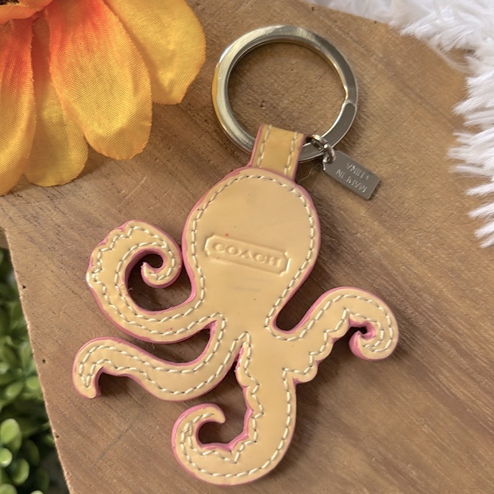 Coach Octopus Patten Leather Keychain - Picture 3 of 8